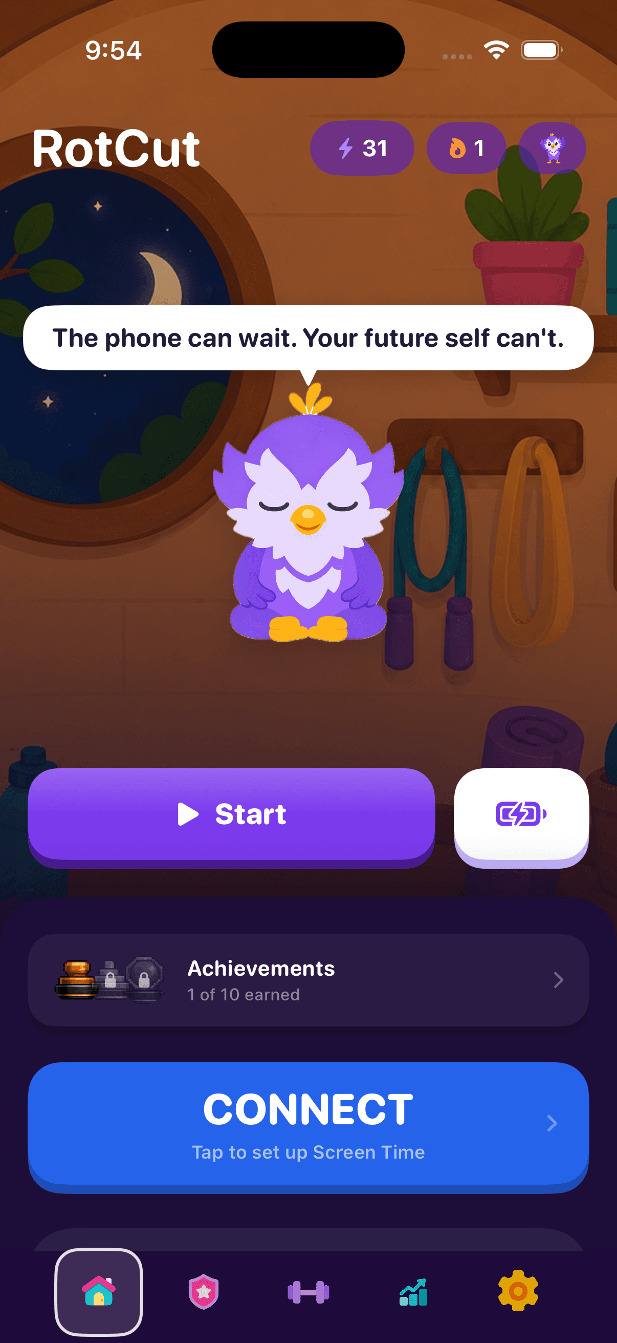 RotCut home screen